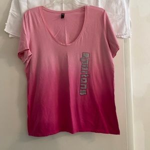 Pink ombre Spartans T-shirt. Size XXL juniors